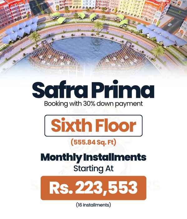 Sixth Floor Apartment# 3 (555.84 Sq. Ft) Safra Prima