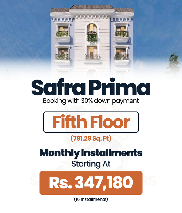Fifth Floor Apartment# 2 (791.29 Sq. Ft) Safra Prima