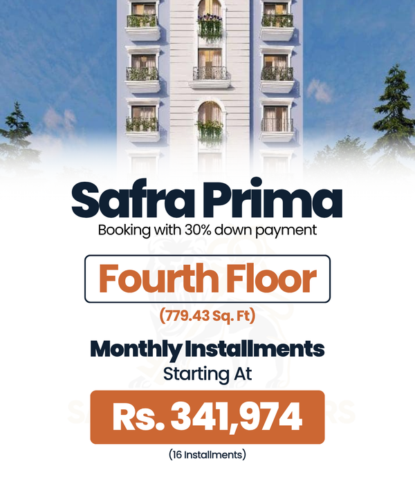 Fourth Floor Apartment# 2 (779.43 Sq. Ft) Safra Prima