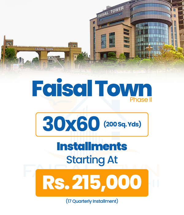 30x60 (200 Sq. Yds) Faisal Town Phase II