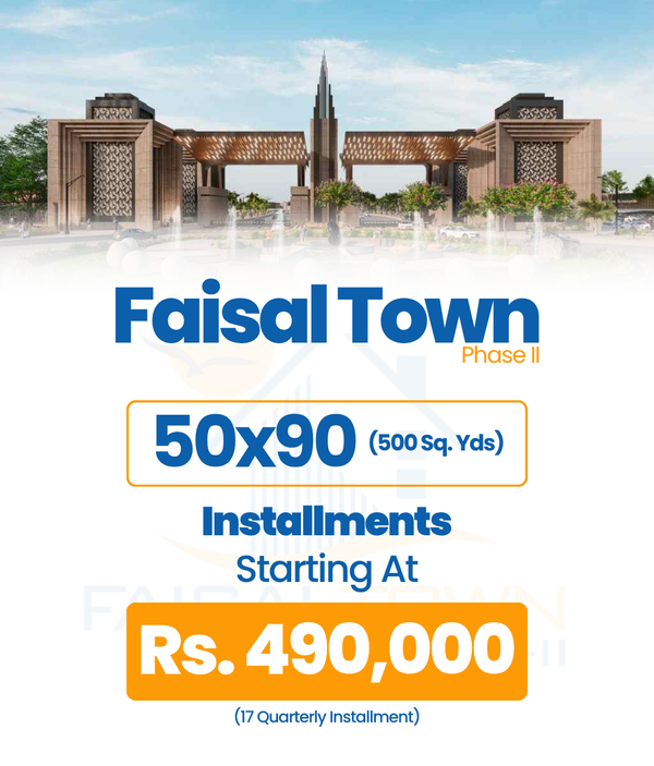 50x90 (500 Sq. Yds) Faisal Town Phase II